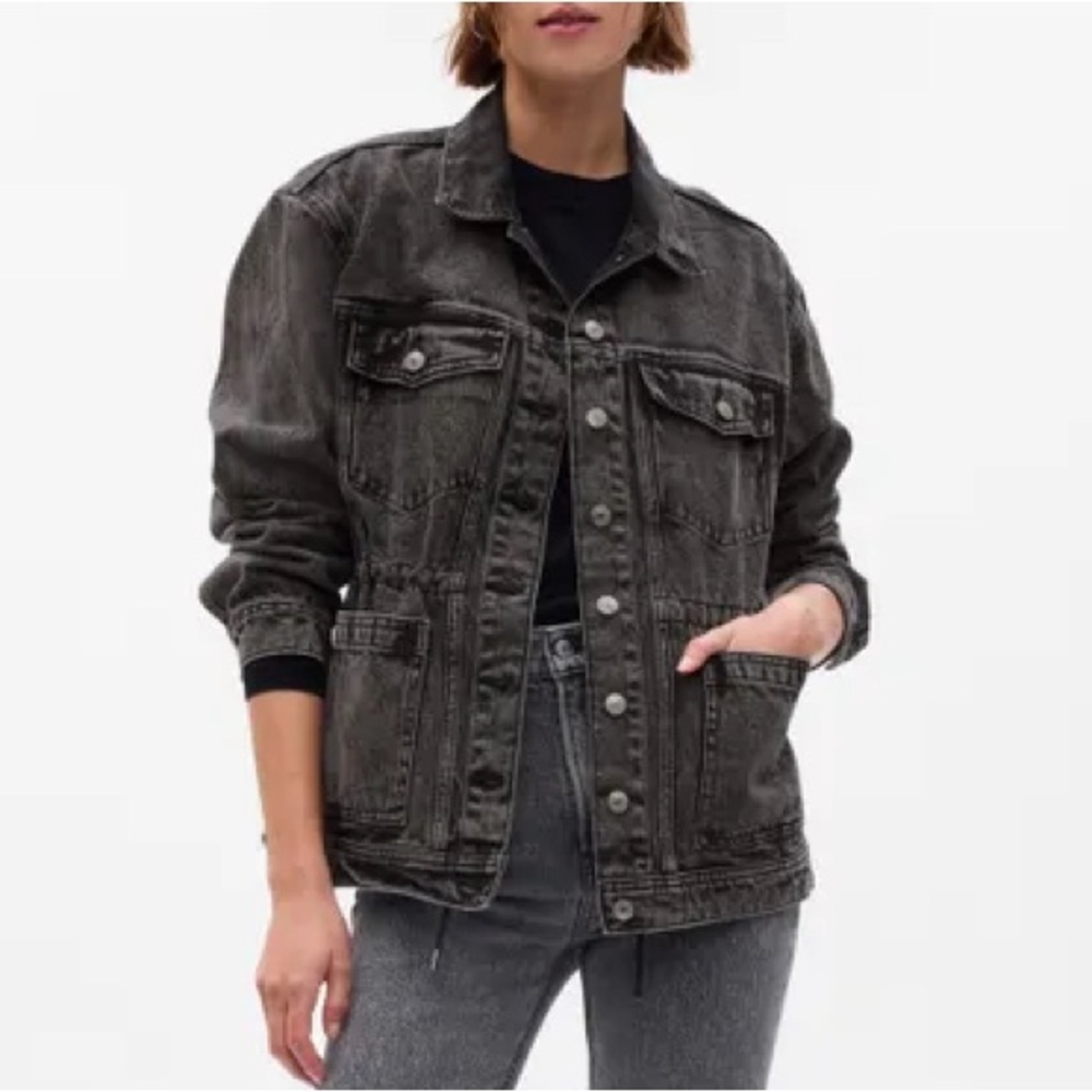 GAP Black Denim Jacket (XS)